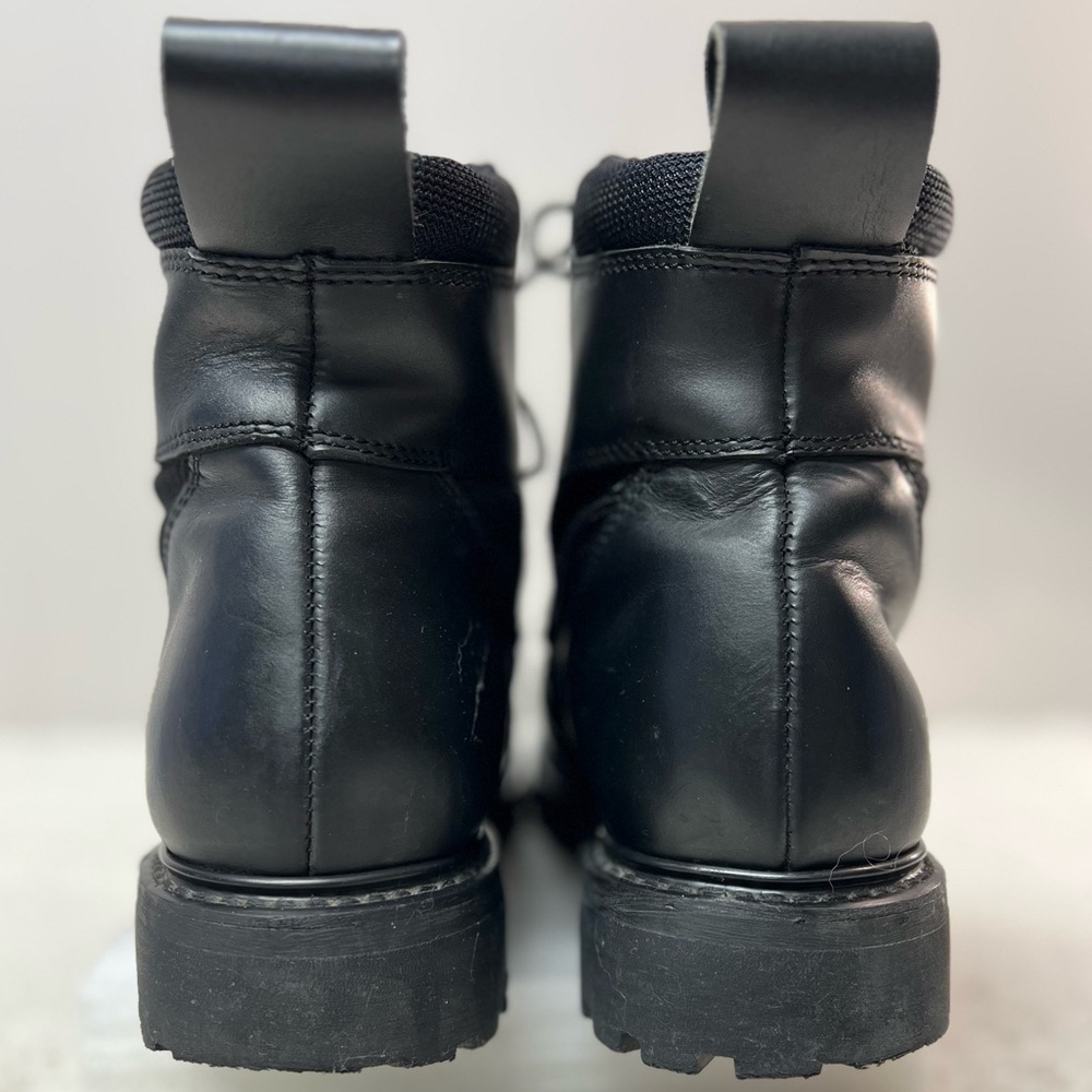 Motorcycle Boots Black Lace & Zip Oil Resistant Sole Leather Men's Size: 8.5 - Picture 9 of 9